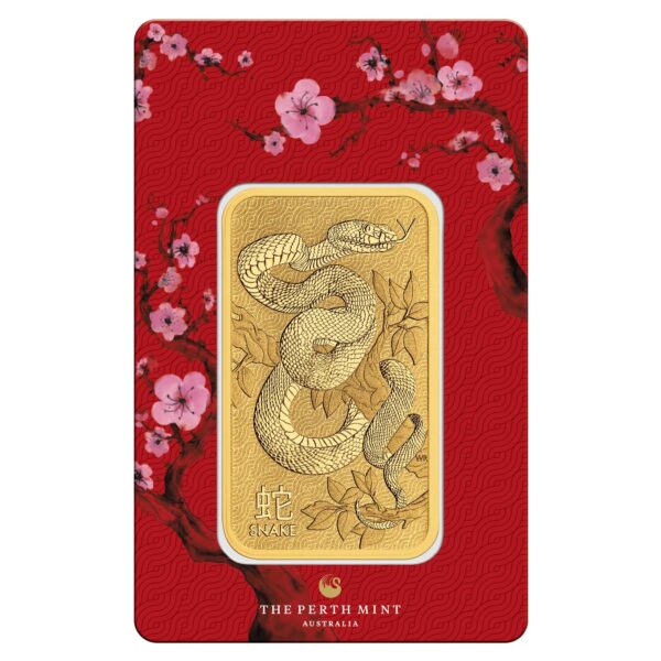 Lunar Snake 1oz Gold Minted Bar
